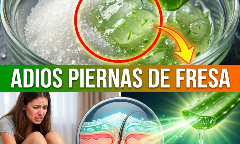¡¿Tus Piernas Parecen “Fresa”?! Borra los Puntitos Rojos y Vellos Enterrados con Sábila y Azúcar
