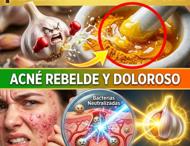 ¿Acné Rebelde y Cara Destrozada? Aplasta los Granos con la Pasta “Antibiótica” de Ajo y Cúrcuma