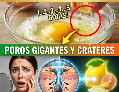 ¡Adiós a los Cráteres! El Secreto de la “Proporción de Oro” con Huevo y Limón para una Piel Sin Poros