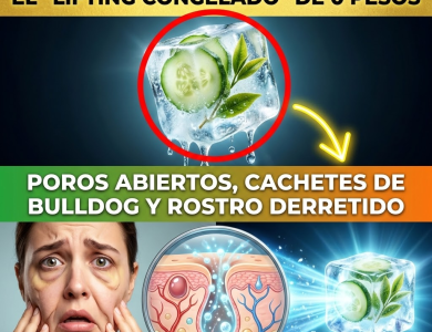 ¡Tu Cara se Derrite! El “Lifting Congelado” de 0 Pesos para Cerrar Poros y Levantar Cachetes de Bulldog
