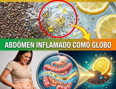 ¿Te Sientes Inflamada como un Globo? La “Lipo Natural” Casera de Chía y Limón para un Vientre Plano